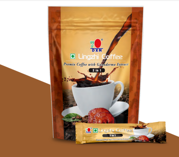 DXN Lingzhi Coffee 2 in 1 20 Sachets Sugar Free Ganoderma Coffee