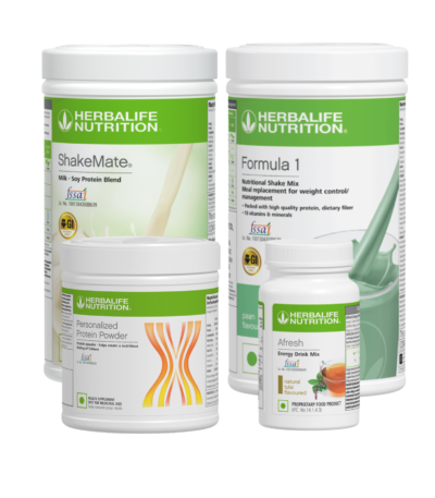 Herbalife Formula 1 Paan Shake Combo pack with protein powder and Afresh