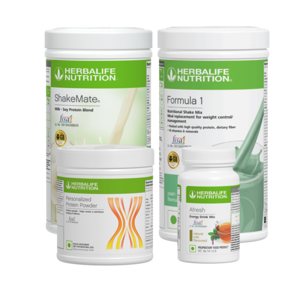 Herbalife Formula 1 Paan Shake Combo pack with protein powder and Afresh