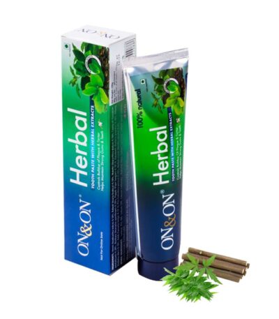 On & On Herbal Toothpaste | 150gms | Contains Neem, Clove & babul Extracts
