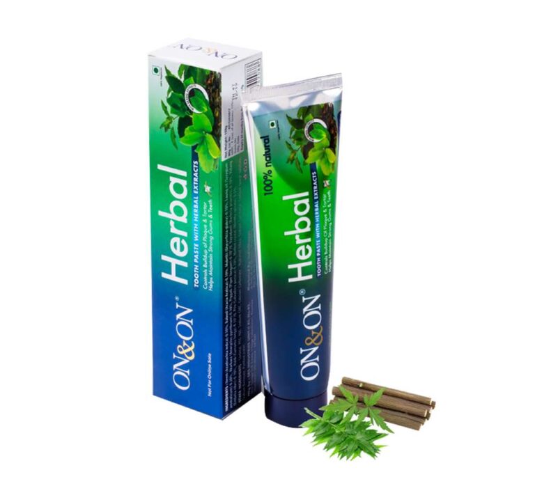 On & On Herbal Toothpaste | 150gms | Contains Neem, Clove & babul Extracts