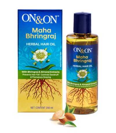 On & On Maha Bhringraj Herbal Hair Oil | Promotes Hair Growth | Sulfate Free | Effective & Bestseller | 200 ml