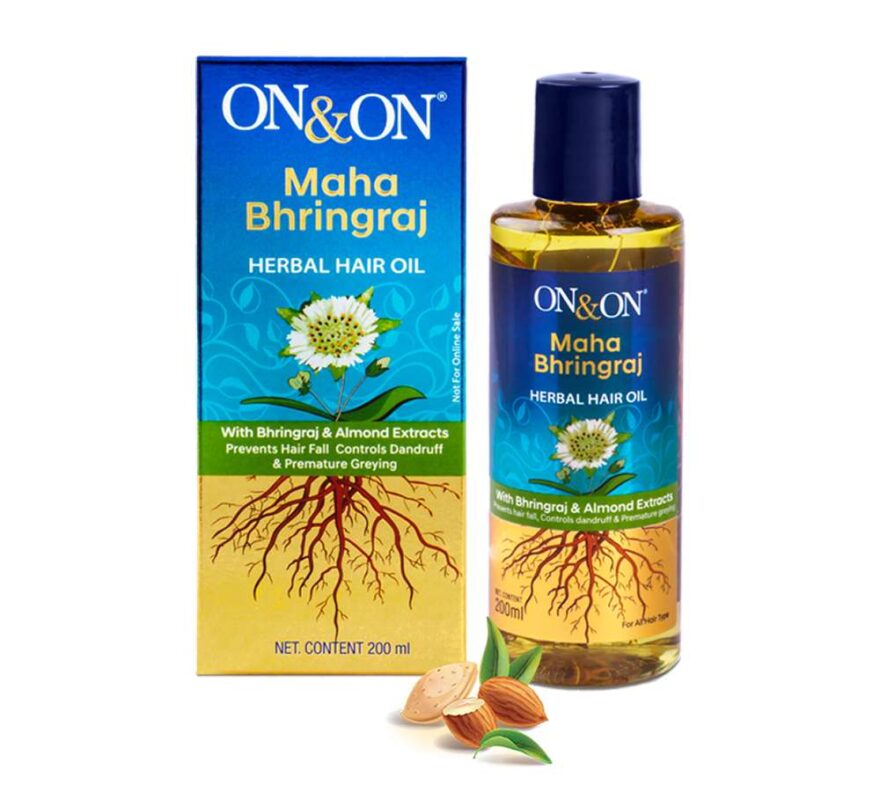 On & On Maha Bhringraj Herbal Hair Oil | Promotes Hair Growth | Sulfate Free | Effective & Bestseller | 200 ml