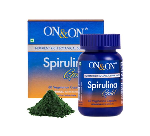 On & On Spirulina Gold | 60 Capsules | High Energy Super Food