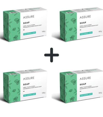 Vestige Assure Soap Neem, Tulsi & Pudina - 100g (Pack of 6) - HerbalPlanet