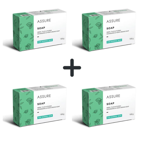 Vestige Assure Soap Neem, Tulsi & Pudina - 100g (Pack of 6) - HerbalPlanet