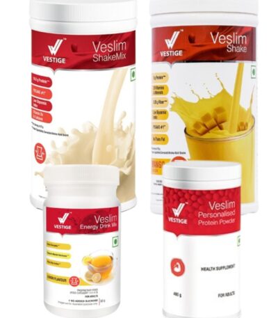 Vestige Veslim Shake Mango , Shake Mix , Personalised Protein 400gm And Energy Drink Lemon - HerbalPlanet